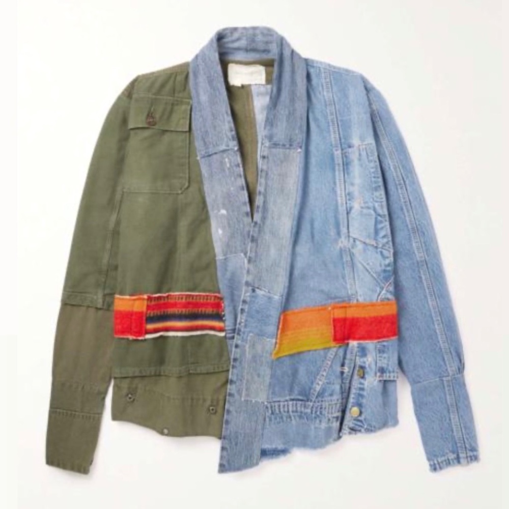 Greg Lauren Military Denim jacket in size M